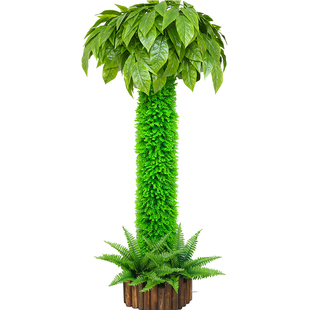 包下水管道装饰树皮假花藤条遮挡柱子客厅阳台管子仿真绿植物美化