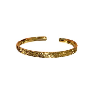 爆闪碎冰金手镯女款开口手环素圈手镯轻奢小众精致手串镯子手饰品