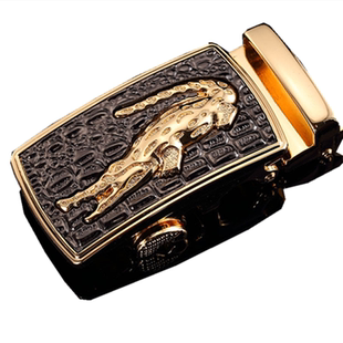 新款鳄鱼头男式自动扣头 皮带头合金裤带头 卡扣腰带头配3.5CM带