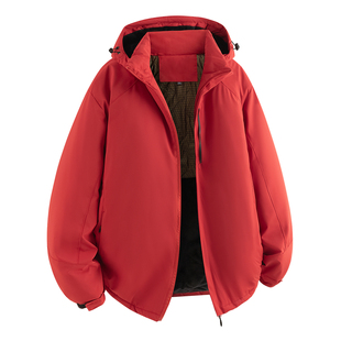 【石墨烯棉衣】PNJ PNG本命年红色外套男2025新款加厚冬棉袄夹克