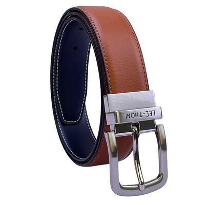 LEE-THOM男真皮双面商务休闲皮带