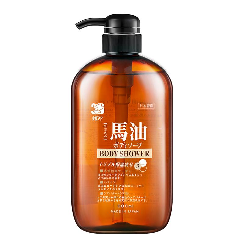 【自营】日本进口蝶印保湿沐浴露600ml 沐浴液马油留香持久沐浴乳