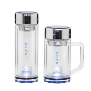 匡迪191号高硼硅双层隔热防烫玻璃水杯车载男女商务家用茶杯