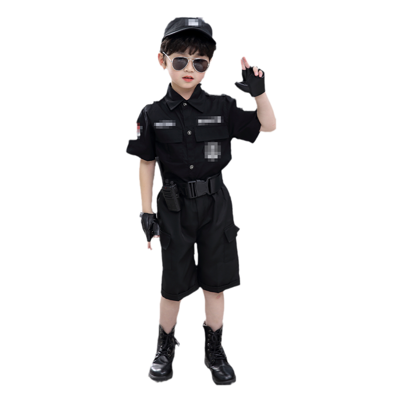 儿童特警服男女童夏季短款演出服