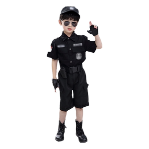 儿童特警服男女童夏季短款演出服