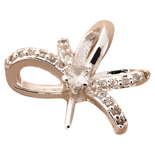 铜镀厚银镶锆石吊坠扣手工diy项链项坠连接扣珠托吊坠扣配件材料