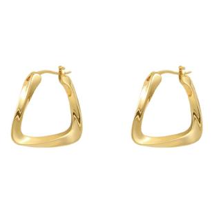 金色几何图形耳环女方形耳钉2025新款爆款轻奢高级感小众耳饰独特