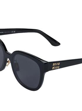【自营】Miumiu缪缪墨镜女SMU01Z时尚板材大框金属双logo太阳镜