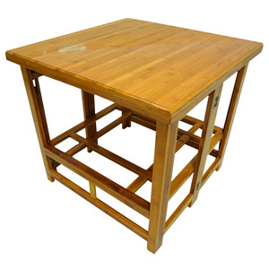 实木可折叠长方形取暖烤火桌