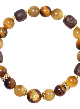 阿吉豆手链女款木变石木质手串珠