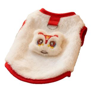 猫咪衣服秋冬新春过年衣服加厚保暖加绒宠物布偶猫马甲背心防掉毛