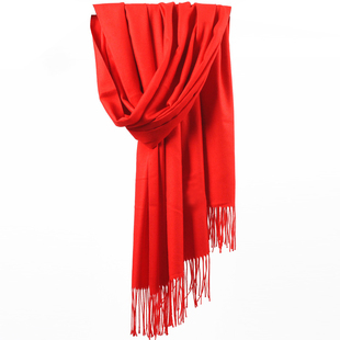 红围巾年会中国红本命年祝寿活动礼物大红色男女围脖定制印字LOGO