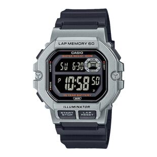 casio卡西欧小方块手表男官方正品运动防水学生电子表WS-1700H-1A