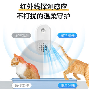 宠物智能净味器猫砂盆除h味剂室内狗狗猫砂除臭剂猫咪除臭去味机