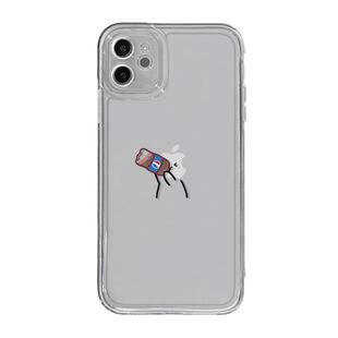 喝汽水火柴人适用苹果18promax手机壳iphone17pro创意16/15/14情侣13百事8plus可乐12新款11可口x芬达xs透明7