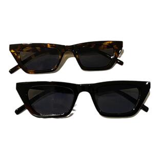 欧美复古长方形蹦迪墨镜Jennie同款太阳镜女酷黑猫眼辣妹眼镜潮男