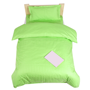 纯棉幼儿园被套子三件套被褥套加厚床垫可脱卸宝宝被子午睡黄粉绿