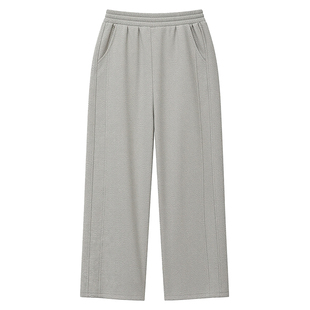 DM100大码百分百女装微胖mm冬季纯色百搭磨毛休闲裤加绒束脚卫裤