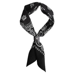 阿美咔叽复古潮流百搭领巾扣小方巾BANDANA丝巾配饰真皮PU丝巾扣