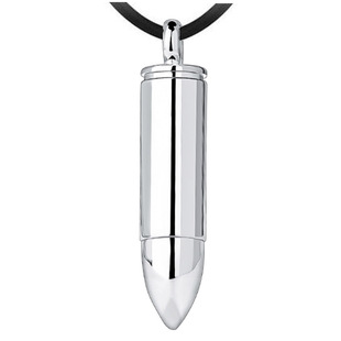 加大s925纯银子弹男生吊坠抖音网红项链个性玫瑰金首饰免费刻字