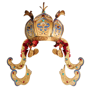 汉服莲花冠二创北魏文昭皇后礼冠汉服发冠新娘头饰3D打印复古发饰