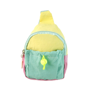 多巴胺旅游迷你手机包包撞色儿童外出斜挎包小书包学生日韩女百搭