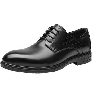 HLA/海澜之家最呼吸系列春季新款百搭商务德比皮鞋真皮透气男士