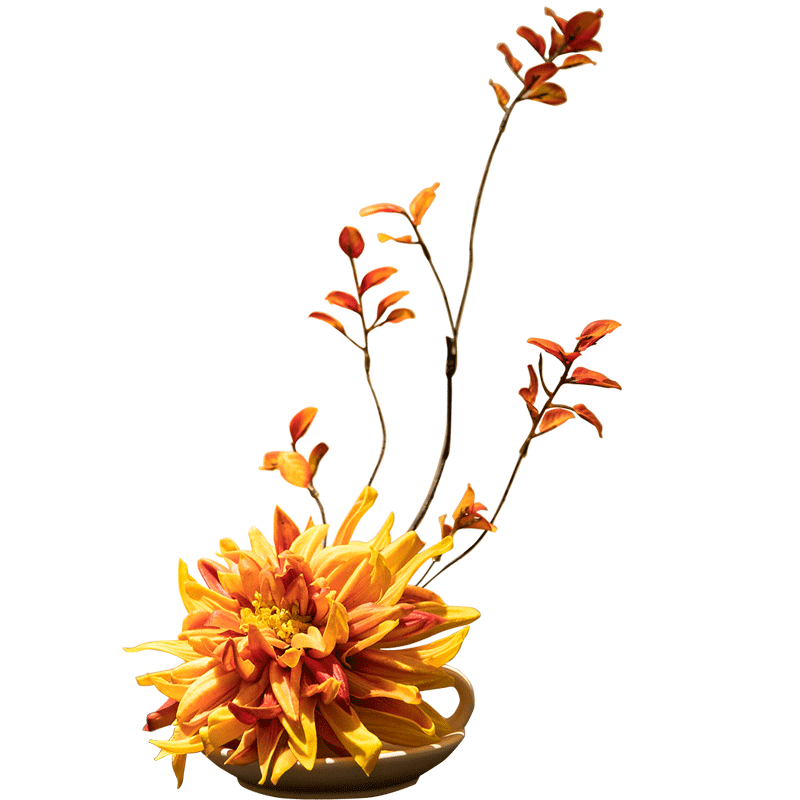 大丽花艺插花洽谈桌样板茶几摆件