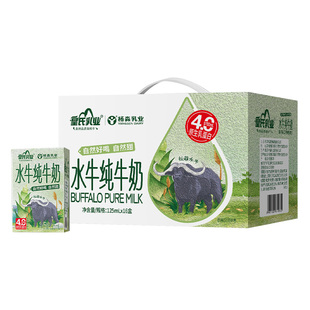 皇氏乳业水牛纯牛奶125ml*16盒水牛奶儿童学生营养早餐高钙牛奶