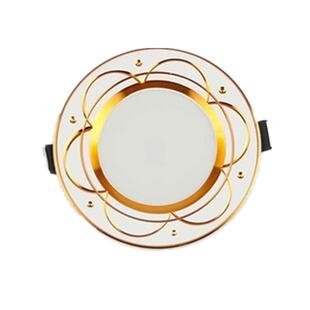 新款LED筒灯天花灯嵌入式客厅吊顶家用5W三色变光孔灯过道灯射灯