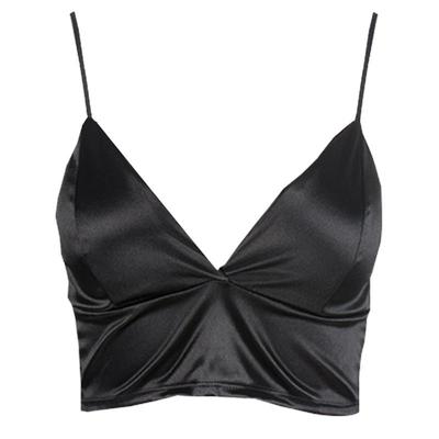 韩版绸缎v领吊带女内搭打底外穿