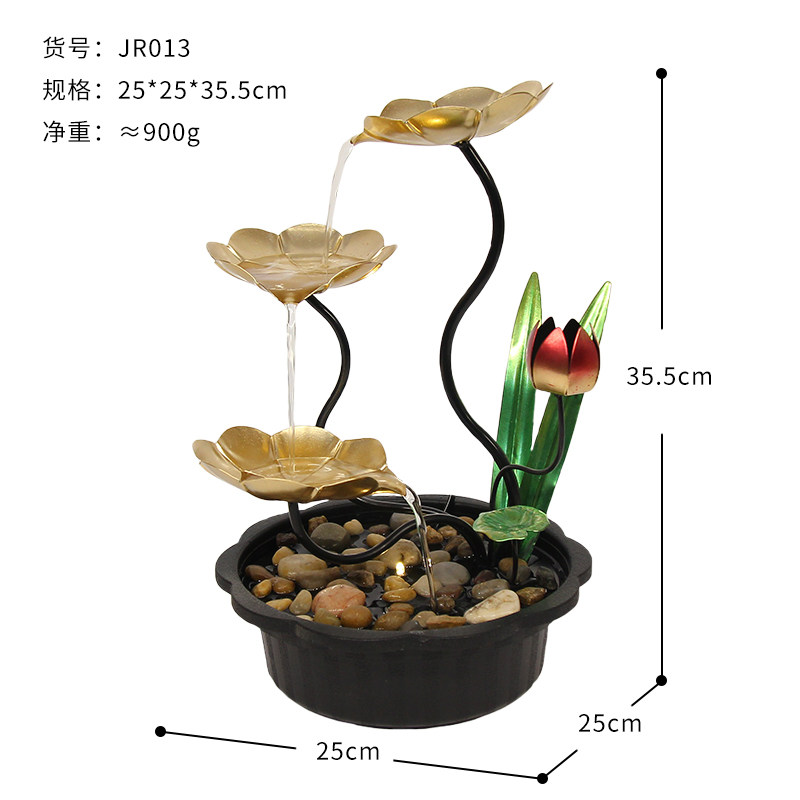 客厅招财流水摆件喷泉循环水室内办公室桌面简约轻奢高级感装饰品