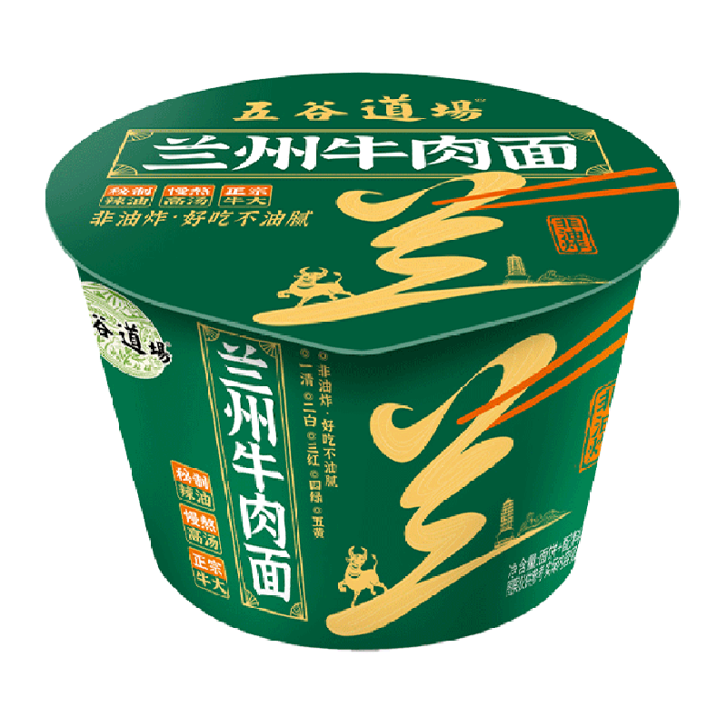 五谷道场兰州牛肉桶装方便面