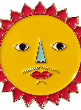 原创太阳月亮磁吸胸针男女情侣