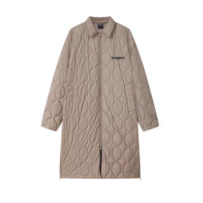 VETEMENTS潮流百搭过膝棉大衣