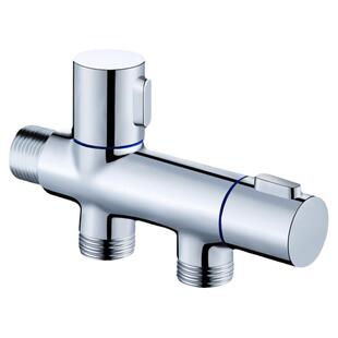 全铜三角阀一进二出三通双控双头热水器马桶开关阀门洗衣机水龙头