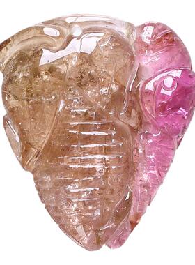 双面雕刻红黄绿福瓜小配饰吊坠