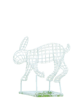 艺家乡镂空发光蝴蝶摆件公园雕塑