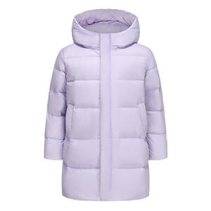 雪中飞秋冬纯色耐磨锁绒羽绒服男女童装透气蓬松舒适保暖外套