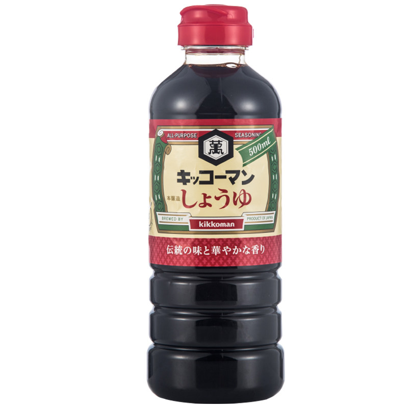 日本进口万字浓口酱油500ml老抽