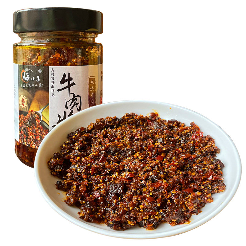 梅小菜香辣牛肉酱香菇辣椒下饭酱