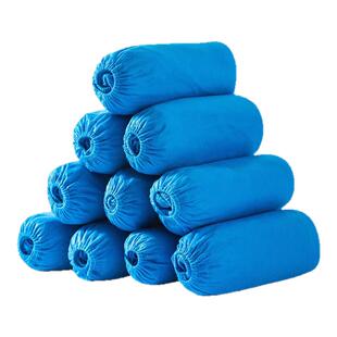 400只一次性无纺布鞋套家用室内防滑耐磨防尘机房学生脚套膜防雨