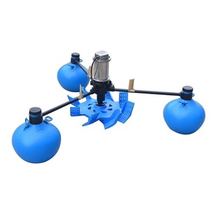 上海义民叶轮式增氧机不锈钢鱼塘养殖三相大功率虾塘曝气制氧机