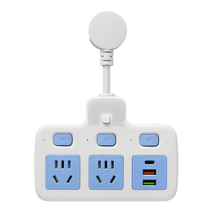 正牛正品插座一转多功能插排扩展多孔夜灯一体分控开关插头转换器