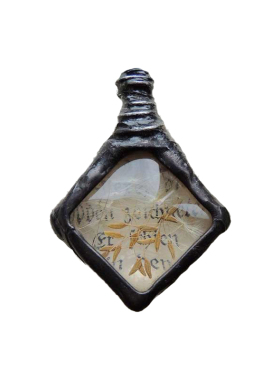 天然蒲公英花朵种子水晶球项链