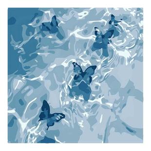 蝴蝶花卉数字油画diy填充填色手工油彩风景高颜值治愈系丙烯挂画