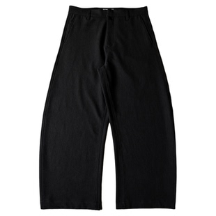 NOFAITH弧形垂感阔腿西裤男秋季新款宽松直筒肌理感休闲长裤男女