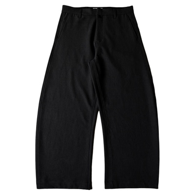 NOFAITH弧形垂感阔腿西裤男秋季新款宽松直筒肌理感休闲长裤男女