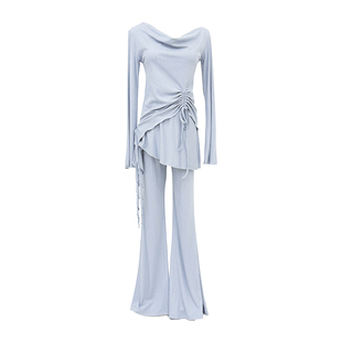 花尖现代舞身韵秋冬假两件长袖绑带上衣中国古典舞蹈形体服练功服