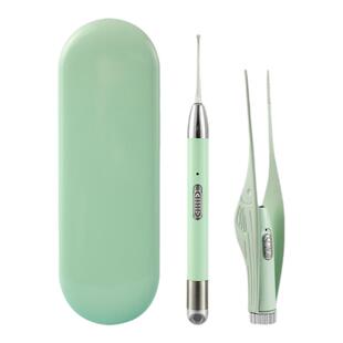 婴儿挖耳勺宝宝专用儿童掏耳朵软头幼儿淘扣耳屎神器发光耳勺带灯